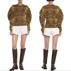 Ulla Johnson | NWT Livia Jacquard Wool Sweater in Desert Jasper - Size Large